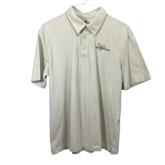 Disney Other - Disney Parks Walt Disney World Mickey Polo Shirt Beige Embroidered Mens Sz Large